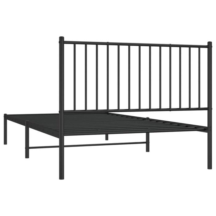 Cadru de pat din metal cu tăblie, negru, 107x203 cm - WALTI WALTI