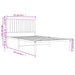 Cadru de pat din metal cu tăblie, negru, 107x203 cm - WALTI WALTI