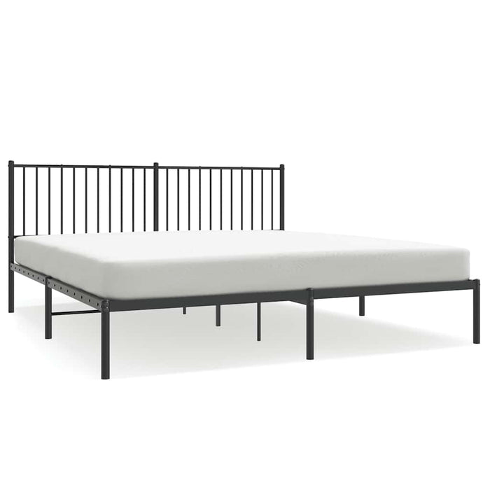 Cadru de pat metalic cu tăblie, negru, 183x213 cm - WALTI WALTI