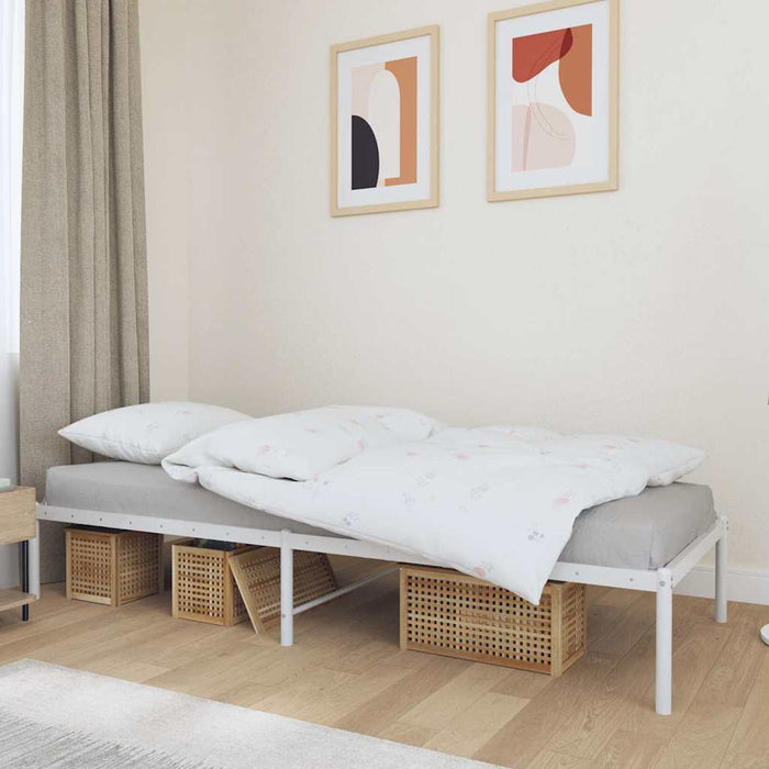 Cadru pat metalic, alb, 75x190 cm - WALTI WALTI