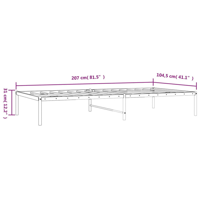 Cadru pat metalic, alb, 100x200 cm - WALTI WALTI