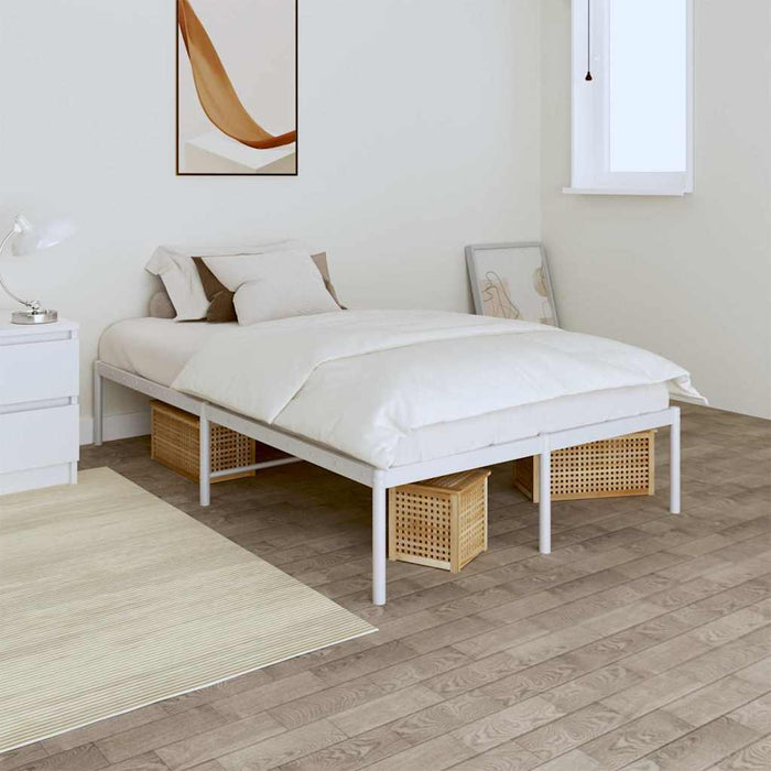 Cadru pat metalic, alb, 120x200 cm WALTI