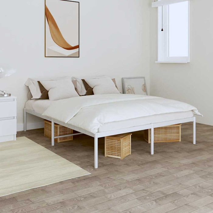Cadru pat metalic, alb, 140x190 cm - WALTI WALTI