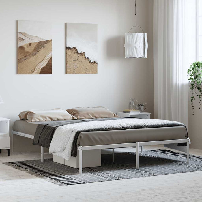 Cadru pat metalic, alb, 150x200 cm - WALTI WALTI