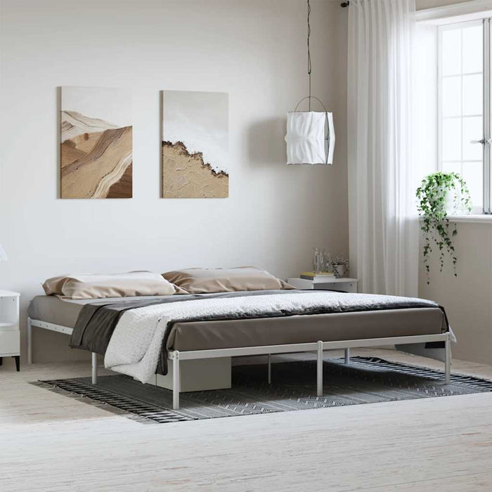 Cadru pat metalic, alb, 183x213 cm - WALTI WALTI