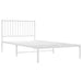Cadru de pat din metal cu tăblie, alb, 100x200 cm - WALTI WALTI