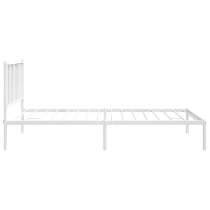 Cadru de pat din metal cu tăblie, alb, 100x200 cm - WALTI WALTI