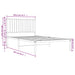 Cadru de pat din metal cu tăblie, alb, 100x200 cm - WALTI WALTI