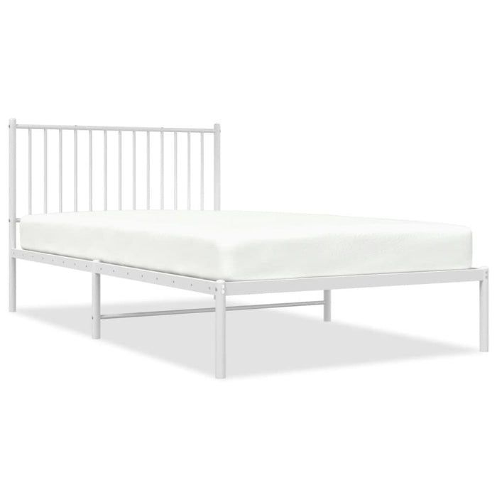 Cadru de pat din metal cu tăblie, alb, 107x203 cm - WALTI WALTI