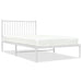 Cadru de pat din metal cu tăblie, alb, 107x203 cm - WALTI WALTI