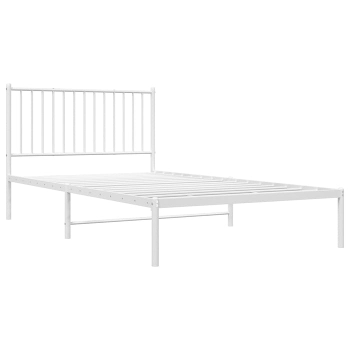 Cadru de pat din metal cu tăblie, alb, 107x203 cm - WALTI WALTI