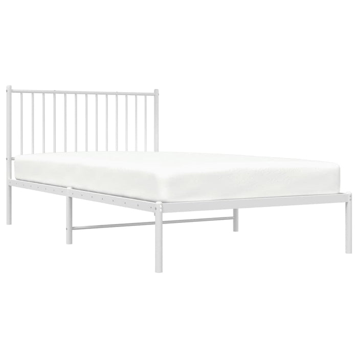 Cadru de pat din metal cu tăblie, alb, 107x203 cm - WALTI WALTI