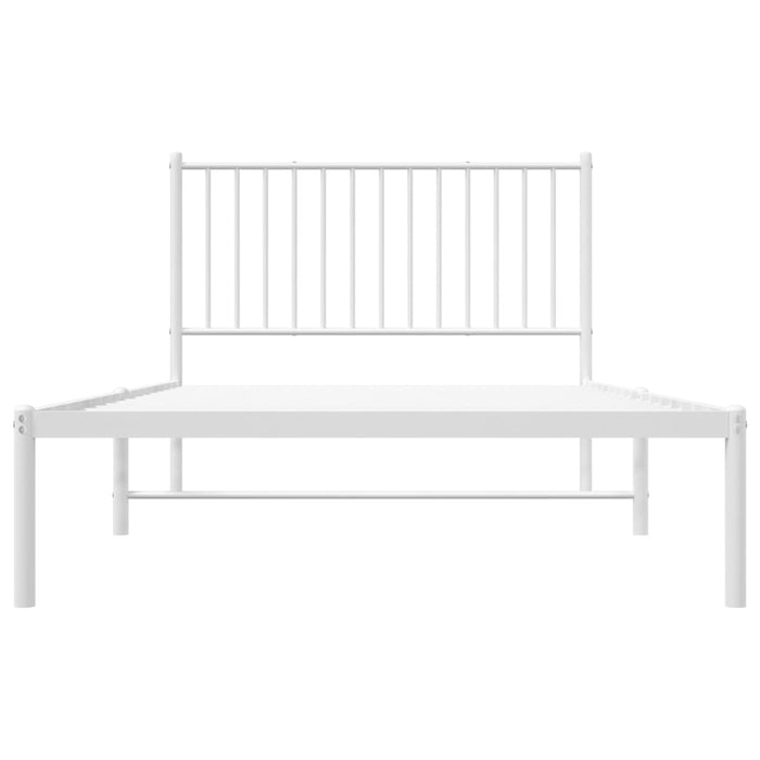 Cadru de pat din metal cu tăblie, alb, 107x203 cm - WALTI WALTI