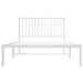 Cadru de pat din metal cu tăblie, alb, 107x203 cm - WALTI WALTI