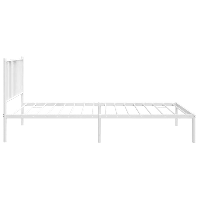 Cadru de pat din metal cu tăblie, alb, 107x203 cm - WALTI WALTI