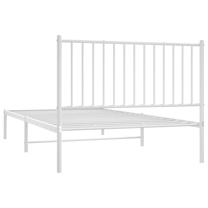 Cadru de pat din metal cu tăblie, alb, 107x203 cm - WALTI WALTI