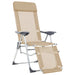 Scaune camping pliante cu suport picioare 2 buc. crem textilenă - WALTI WALTI