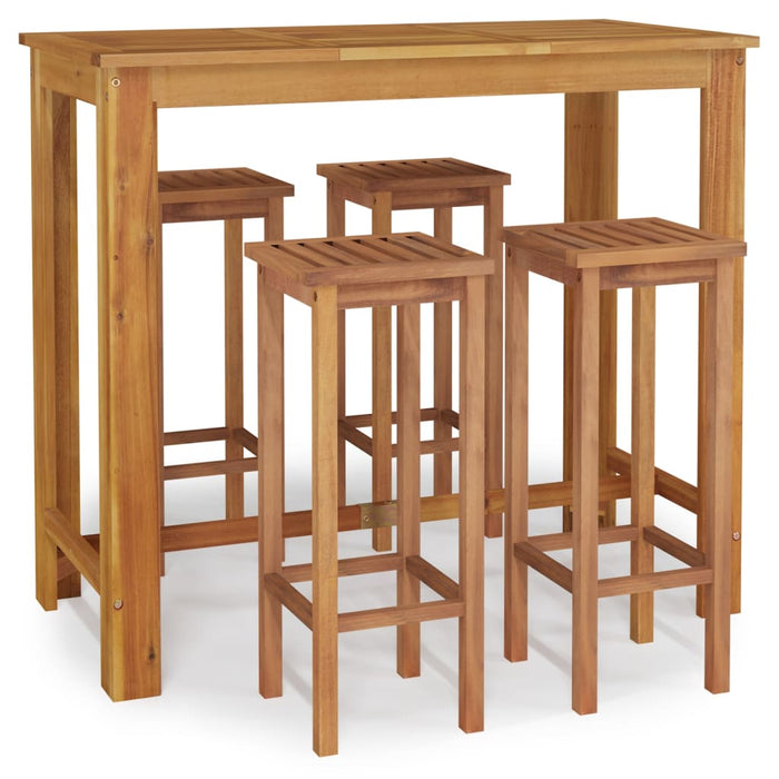 Set bar de grădină, 5 piese, lemn masiv de acacia - WALTI WALTI