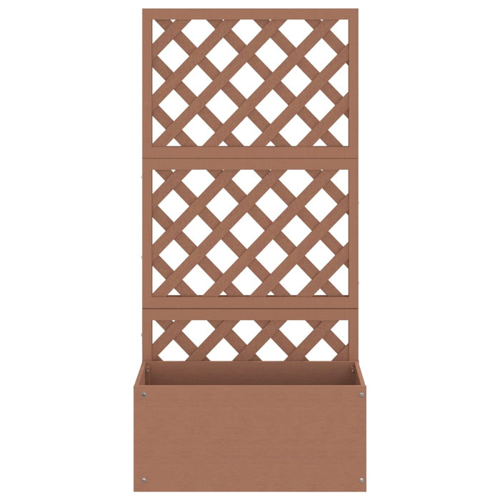 Jardiniere cu spalier, 2 buc., maro, 65x33x135 cm, WPC WALTI