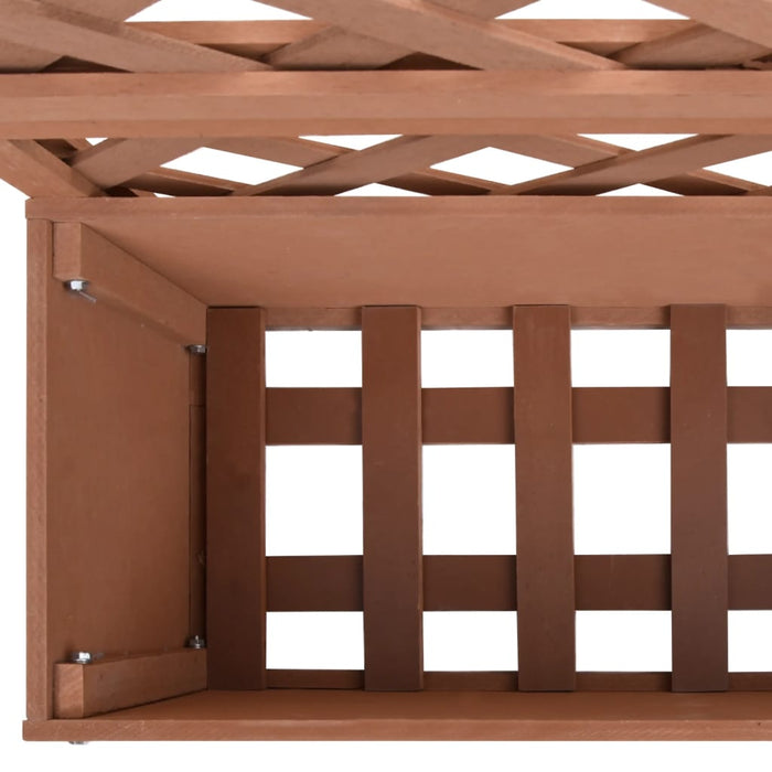Jardiniere cu spalier, 2 buc., maro, 65x33x135 cm, WPC WALTI