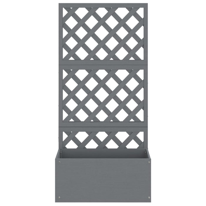 Jardiniere cu spalier, 2 buc., gri, 65x33x135 cm, WPC - WALTI WALTI