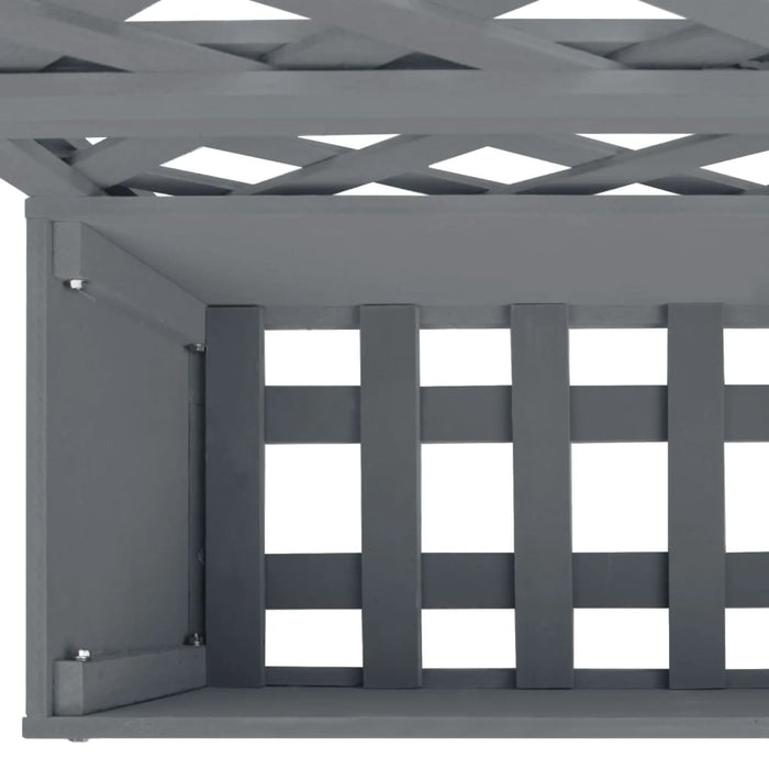 Jardiniere cu spalier, 2 buc., gri, 65x33x135 cm, WPC - WALTI WALTI