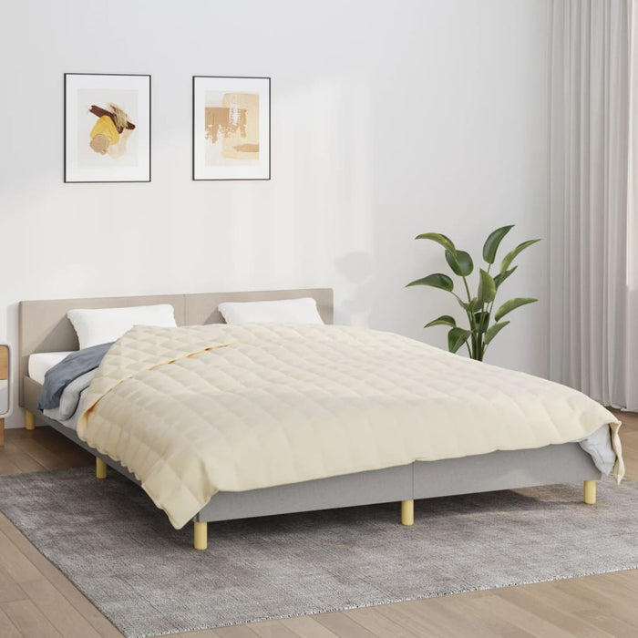 Pătură grea, crem deschis, 200x220 cm, 9 kg, material textil - WALTI WALTI