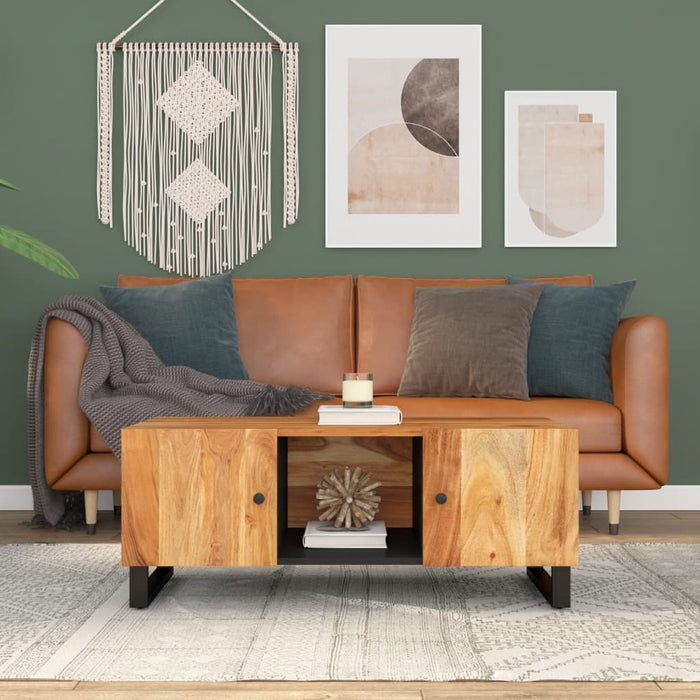 Măsuță de cafea, 100x54x40 cm, lemn masiv acacia/lemn prelucrat WALTI