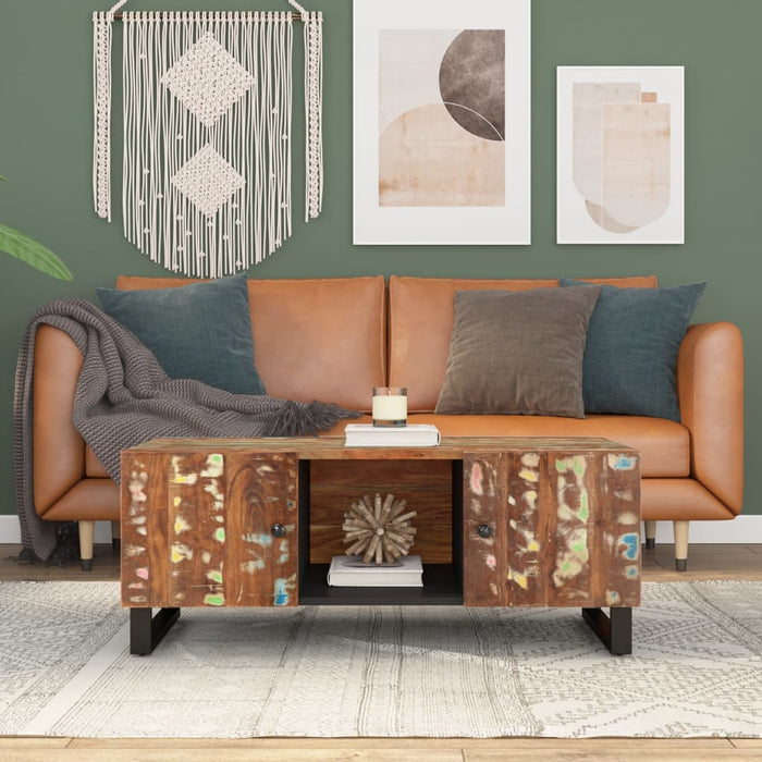Măsuță de cafea 100x54x40 cm lemn masiv reciclat/lemn prelucrat - WALTI WALTI