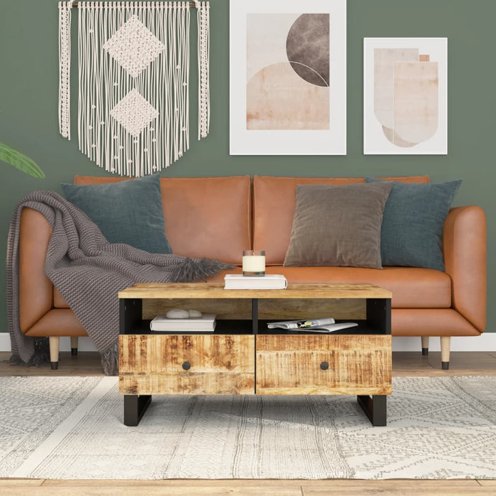 Măsuță de cafea, 80x54x40 cm, lemn masiv mango/lemn prelucrat WALTI