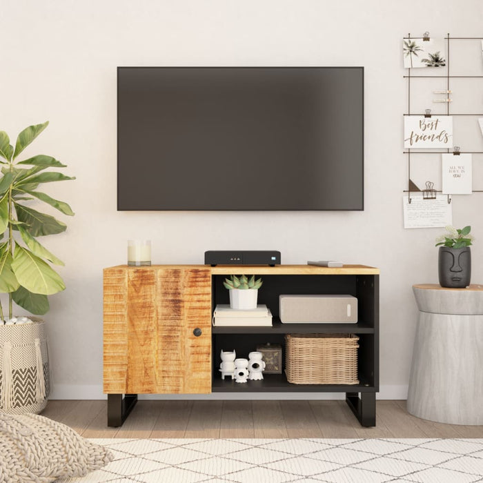 Dulap TV 80x33x46 cm, lemn masiv de mango și lemn prelucrat - WALTI WALTI