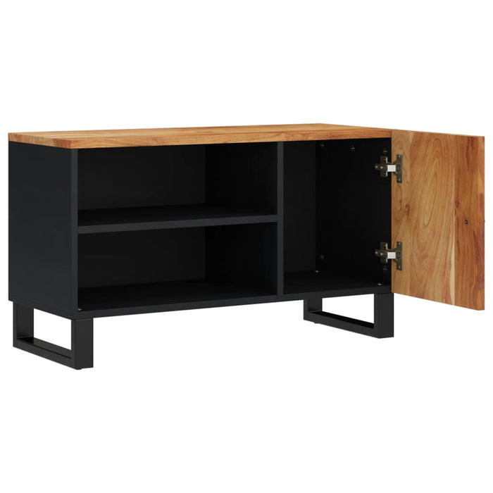 Dulap TV, 80x33x46 cm, lemn masiv de acacia&lemn prelucrat - WALTI WALTI