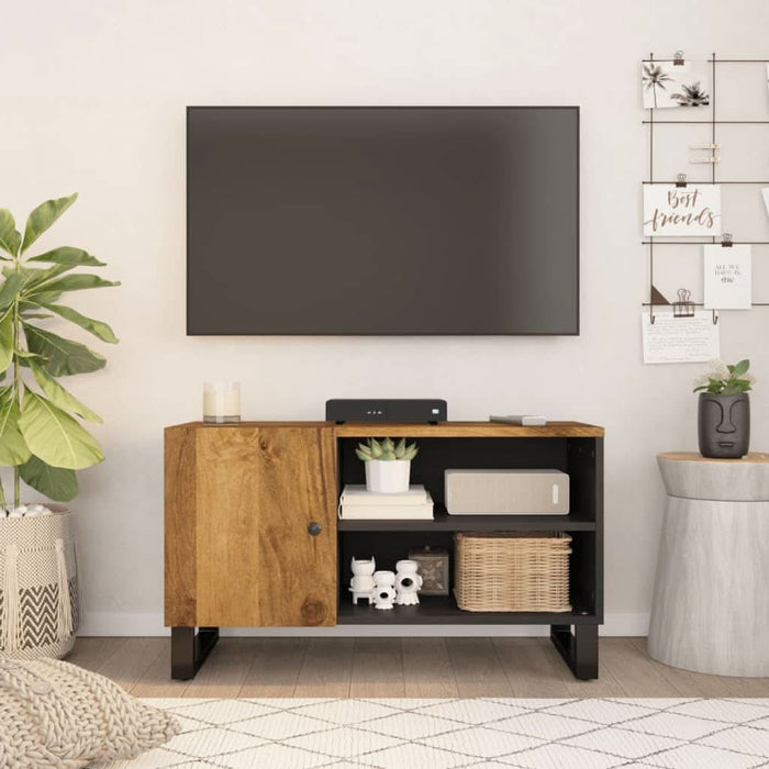 Dulap TV 80x33x46 cm, lemn masiv de mango și lemn prelucrat - WALTI WALTI