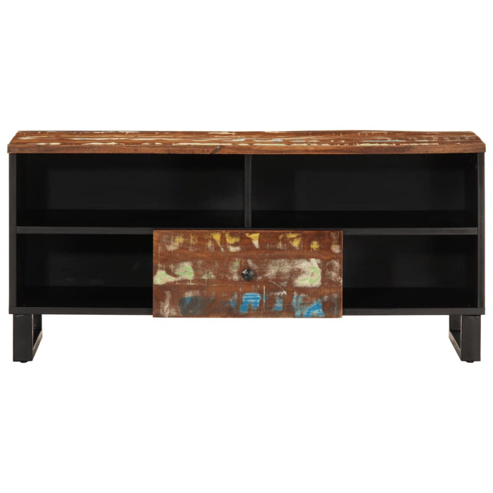 Dulap TV, 100x33x46 cm, lemn masiv reciclat&lemn prelucrat - WALTI WALTI