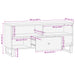 Dulap TV, 100x33x46 cm, lemn masiv reciclat&lemn prelucrat - WALTI WALTI