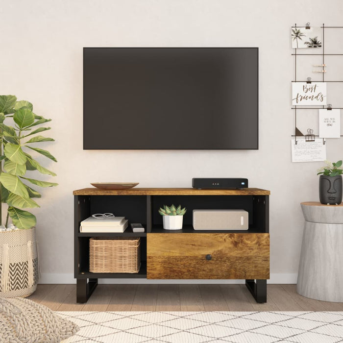 Dulap TV 80x33x46 cm, lemn masiv de mango și lemn prelucrat - WALTI WALTI