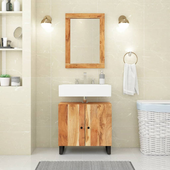 Dulap de chiuvetă 62x33x58 cm lemn masiv acacia & lemn compozit - WALTI WALTI