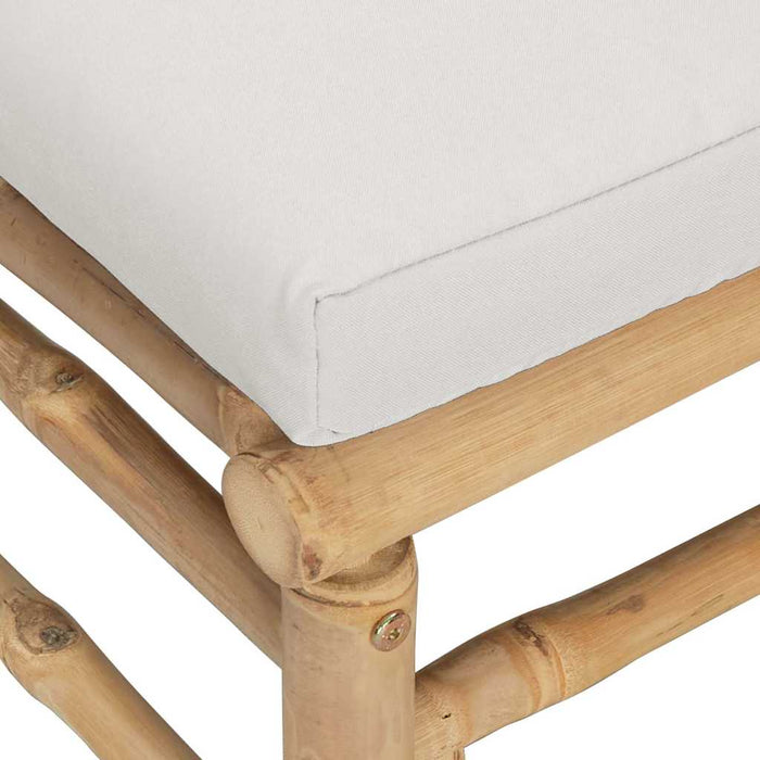 Set mobilier de grădină cu perne gri deschis, 3 piese, bambus - WALTI WALTI