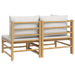 Set mobilier de grădină cu perne gri deschis, 2 piese, bambus - WALTI WALTI