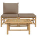 Set mobilier de grădină cu perne gri taupe, 3 piese, bambus - WALTI WALTI