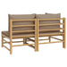 Set mobilier de grădină cu perne gri taupe, 2 piese, bambus - WALTI WALTI