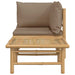 Set mobilier de grădină cu perne gri taupe, 2 piese, bambus - WALTI WALTI