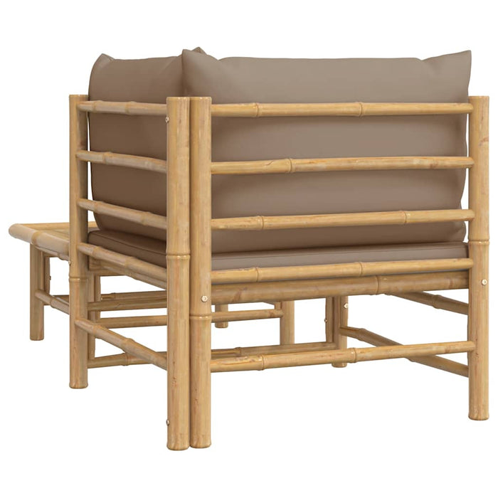 Set mobilier de grădină cu perne gri taupe, 2 piese, bambus - WALTI WALTI