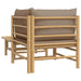 Set mobilier de grădină cu perne gri taupe, 2 piese, bambus - WALTI WALTI