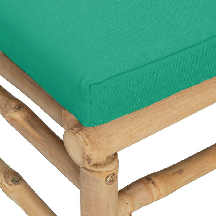 Set mobilier de grădină cu perne verzi, 3 piese, bambus - WALTI WALTI