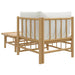 Set mobilier de grădină cu perne alb crem, 2 piese, bambus - WALTI WALTI