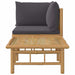 Set mobilier de grădină cu perne gri închis, 2 piese, bambus - WALTI WALTI