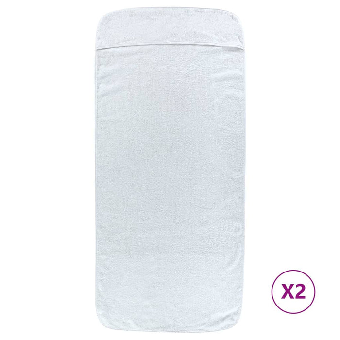 Prosoape de plajă, 2 buc., alb, 60x135 cm, textil 400 GSM - WALTI WALTI