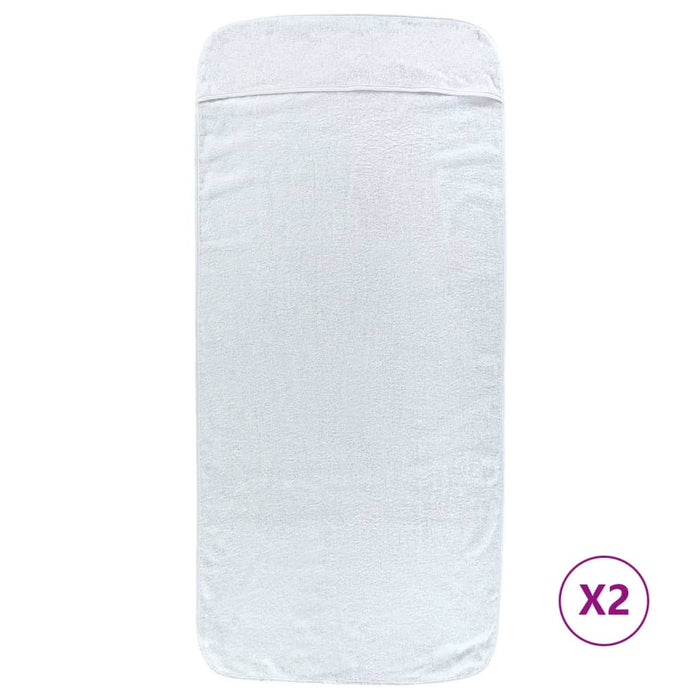 Prosoape de plajă, 2 buc., alb, 75x200 cm, textil 400 GSM - WALTI WALTI