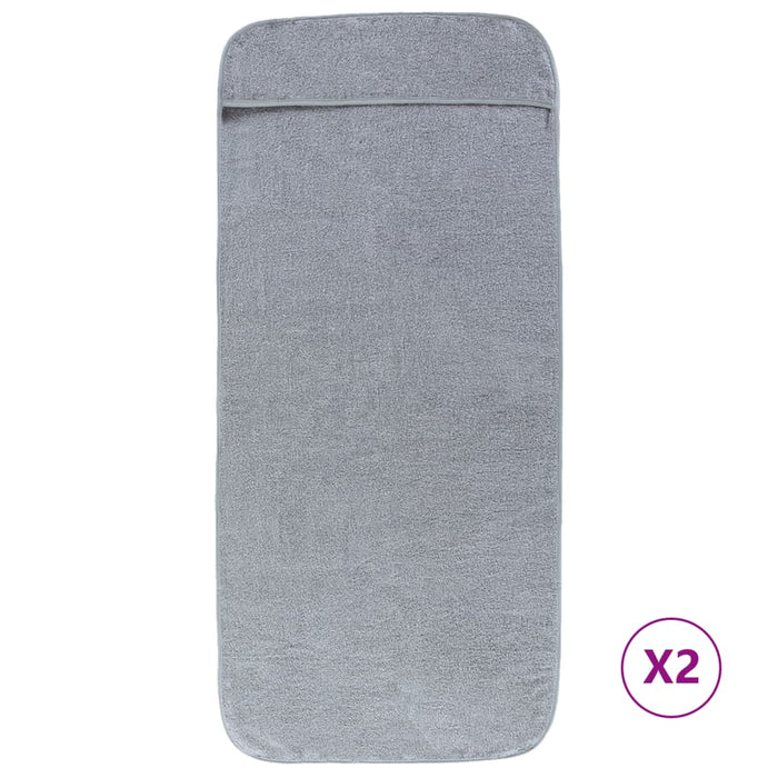 Prosoape de plajă, 2 buc., gri, 60x135 cm, textil 400 GSM - WALTI WALTI
